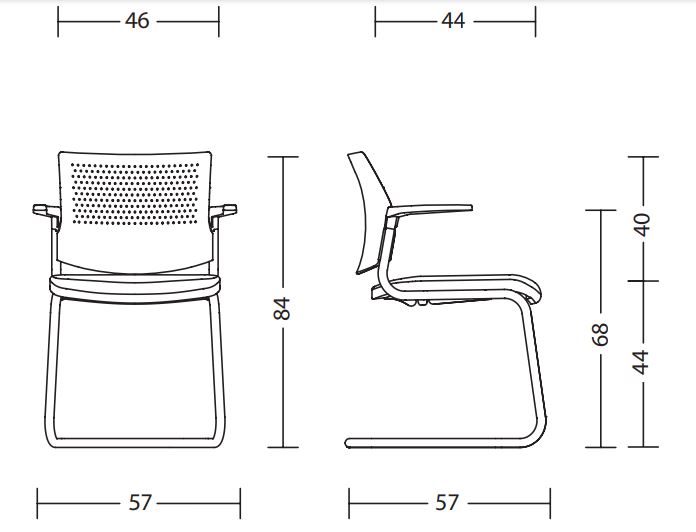 Cato krzesło płozy Kloeber Design Spichlerz wymiary