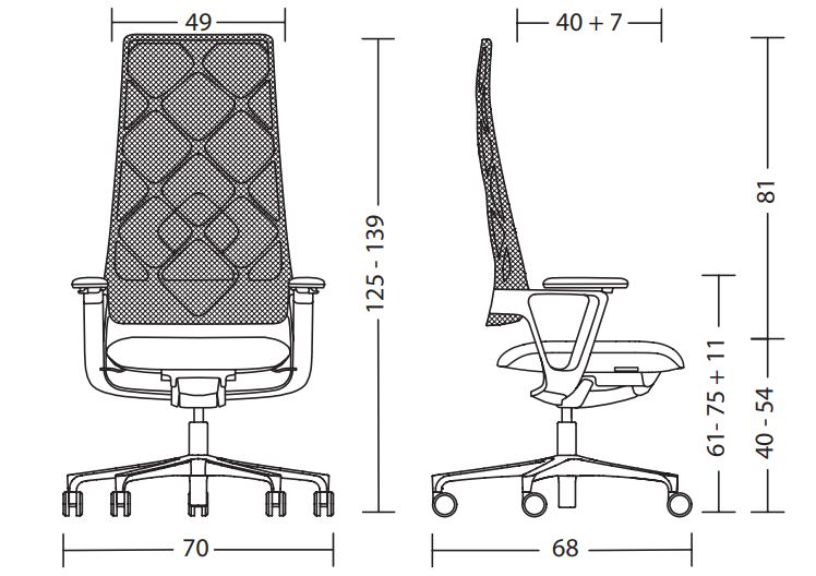 Klöber krzesło biurowe Connex2_cnx85 Design Spichlerz wymiary