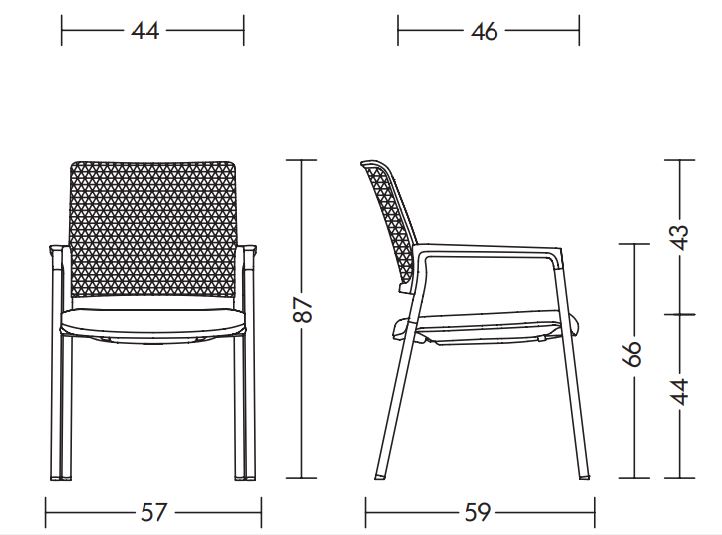 Mera mer47 krzesło Klöber Design Spichlerz wymiary