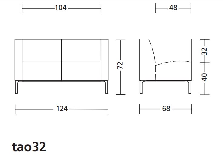 Tasso 2.0 sofa 2 Klöber Design Spichlerz wymiary