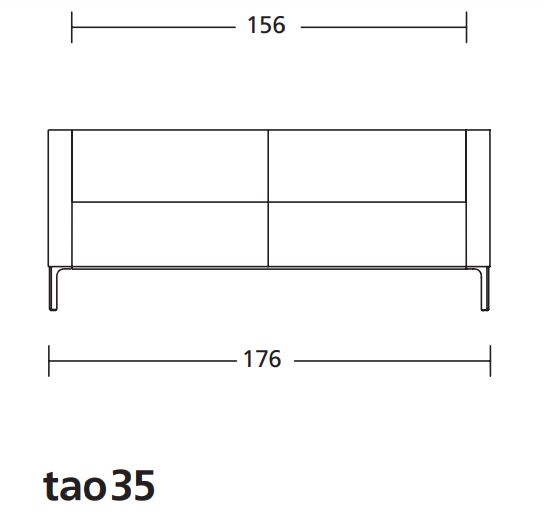 Tasso 2.0 sofa 3 Klöber Design Spichlerz wymiary