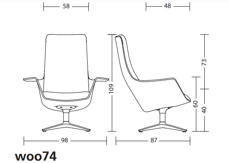 Wooom Klöber fotel premium woo74 Design Spichlerz wymiary