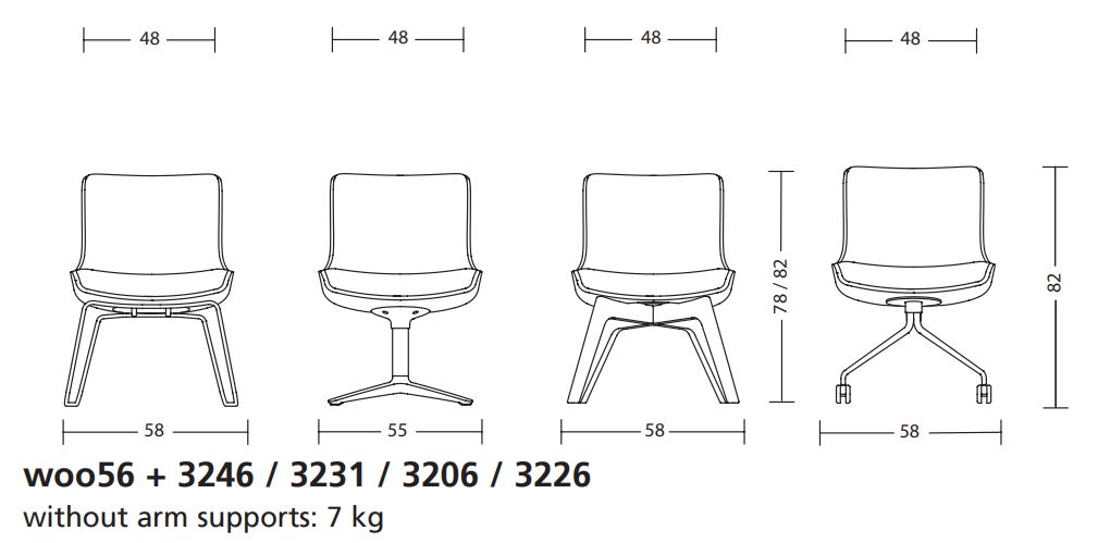 Wooom Klöber krzesło woo56 Design Spichlerz wymiary