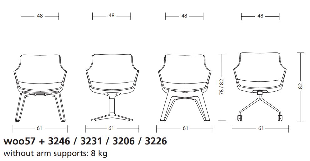 Wooom Klöber krzesło woo57 Design Spichlerz wymiary