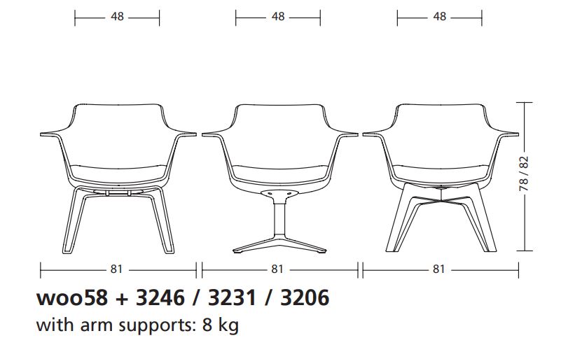 Wooom Klöber krzesło woo58 Design Spichlerz wymiary