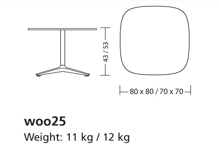 Wooom woo25 Klöber stolik Design Spichlerz wymiary