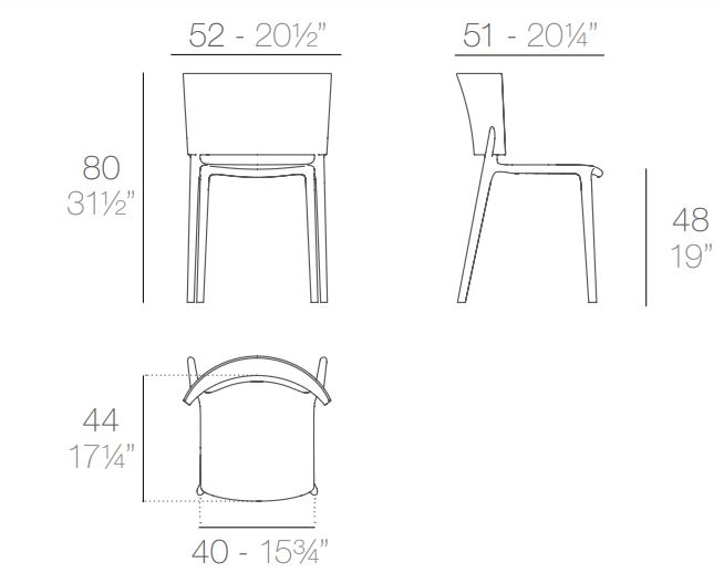 Africa Chair krzesło Vondom Design Spichlerz wymiary