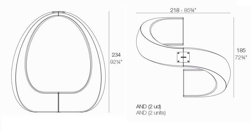 And Arch ławka Vondom Design Spichlerz wymiary 1