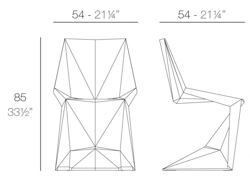 Voxel krzesło Vondom Design Spichlerz wymiary