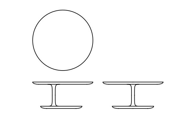 Modny stolik kawowy Bloop Artisan dostępny jest w sześciu wielkościach