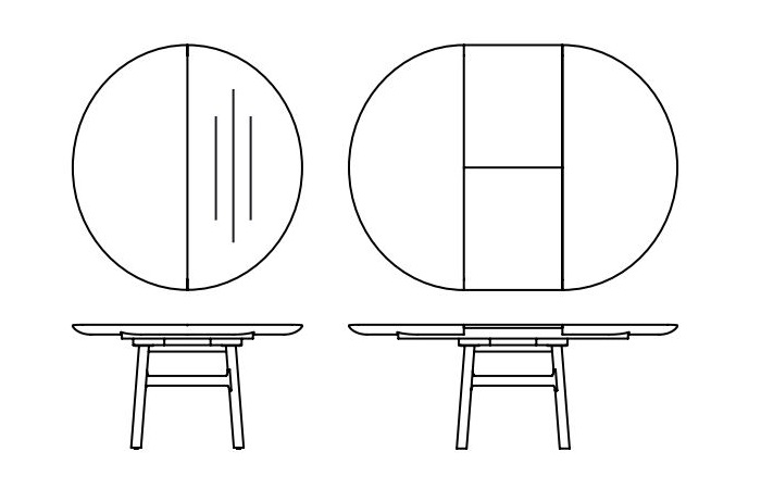 Ekskluzywny stół rozkładany Dash Table Artisan dostępny jest w dwóch wielkościach