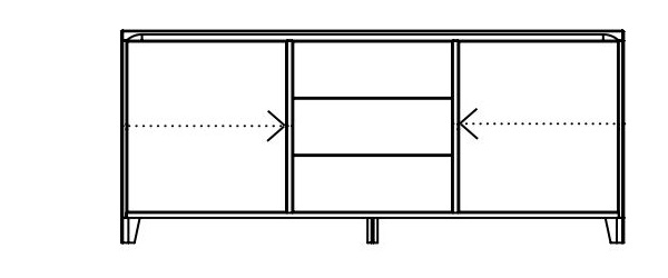 Komoda Hanny Sideboard Artisan dostępna jest w trzech długościach