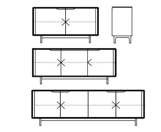 Komoda Invito Sideboard 90 Artisan dostępna z drzwiami