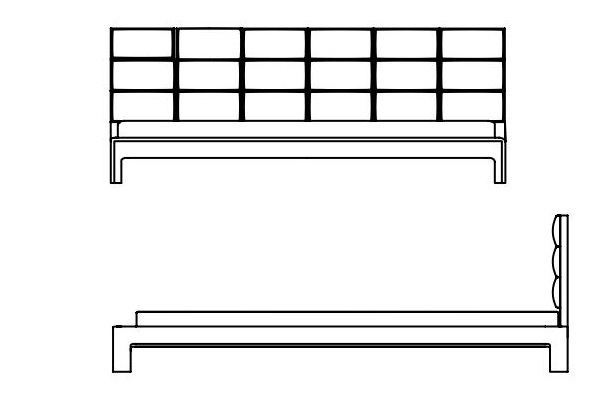 Łóżko drewniane Invito Bed Headboard Artisan dostępne jest w wielu szerokościach