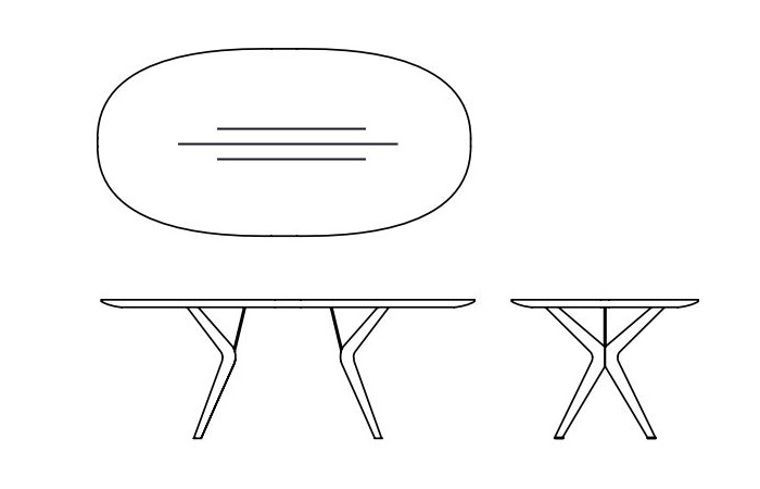 Elegancki stół Lakri Table Oval 120 Artisan dostępny jest w sześciu wielkościach