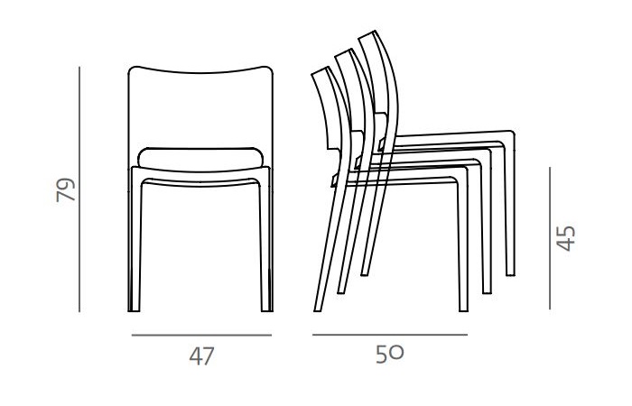 Nowoczesne krzesło tapicerowane Latus Chair Soft Artisan wymiary