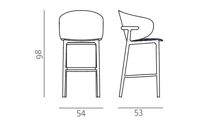 Najwyższej jakości krzesło barowe Mela 65 Bar Chair Artisan wymiary