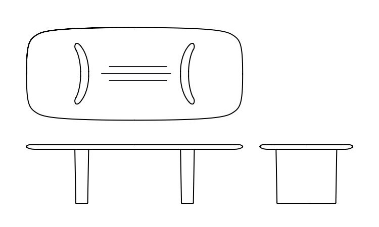 Elegancki stół Monument Table Artisan dostępny jest w ośmiu długościach