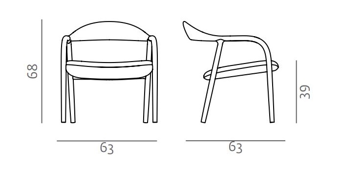 Designerskie krzesło Neva Easy Soft Artisan wymiary