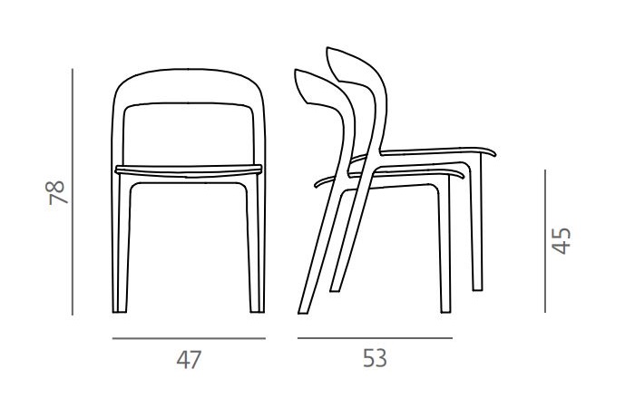 Designerskie krzesło Neva Light Artisan wymiary