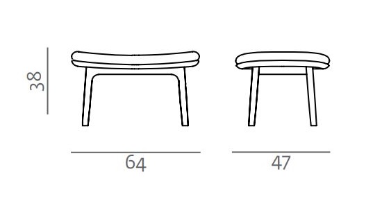 Designerski podnóżek Neva Ottoman Artisan wymiary