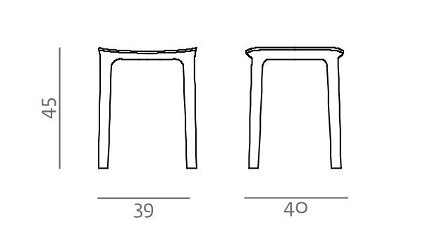 Taboret drewniany Neva Stool Artisan wymiary