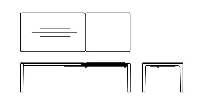 Ekskluzywny stół Neva Table Extension Artisan dostępny jest w ośmiu wielkościach