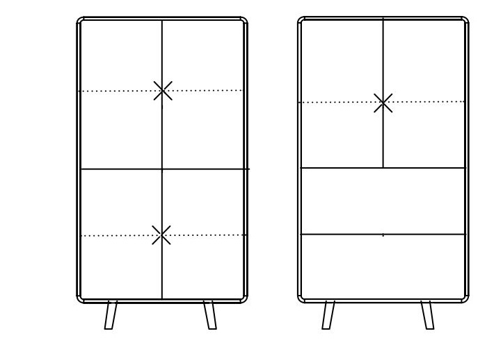 Komoda Neva Highboard Artisan wysokość 180