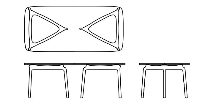 Elegancki stół Pascal Table Glass Artisan dostępny jest w sześciu wielkościach