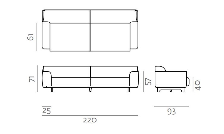 Elegancka sofa Tara Sofa Two Seater Artisan wymiary