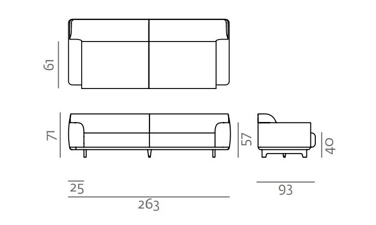 Elegancka Tara Sofa Four Seater Artisan wymiary