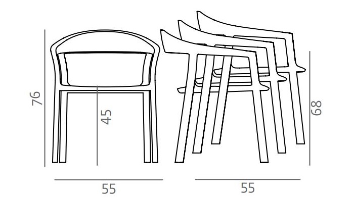 Designerskie krzesło z drewnianym siedziskiem Tara Artisan wymiary