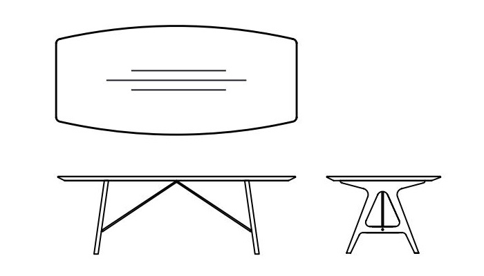 Elegancki stół Tesa Table Artisan dostępny jest w pięciu wielkościach
