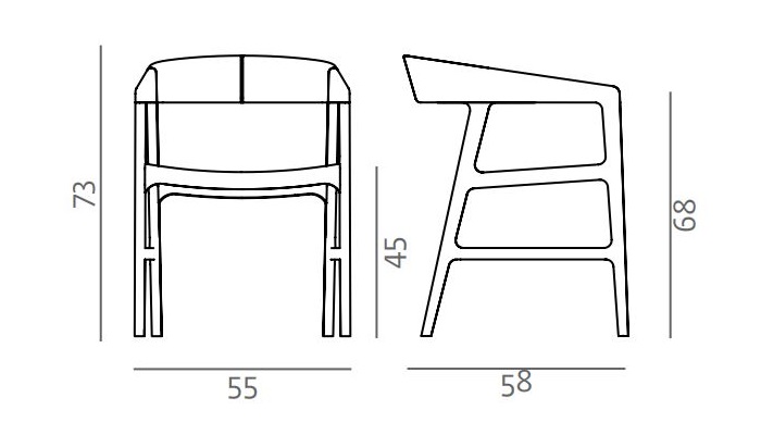 Designerskie krzesło Tesa Len Artisan z tapicerowanym siedziskiem wymiary