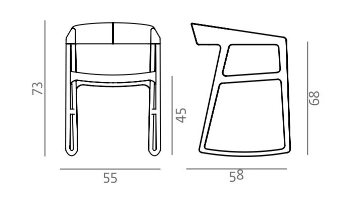 Designerskie krzesło bujane Tesa leather swinging Artisan wymiary