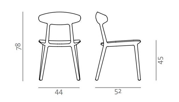 Krzesło w skandynawskim stylu Wu Artisan wymiary