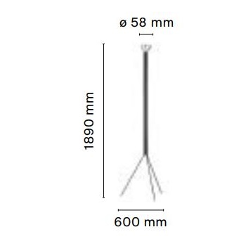 Luminator lampa podłogowa włoskiej Flos wymiary
