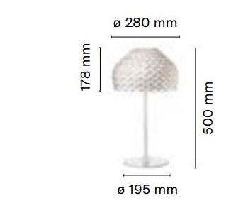 Tatou T1 lampa stołowa Flos wymiary