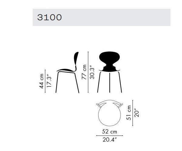 Krzesło mrówka Ant 3 Fritz Hansen