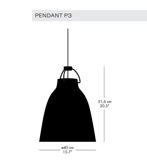 Lampa wisząca Caravaggio P3 Fritz Hansen