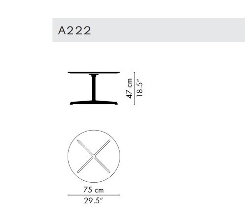 Stolik kawowy stylowy Circular 75 Fritz Hansen