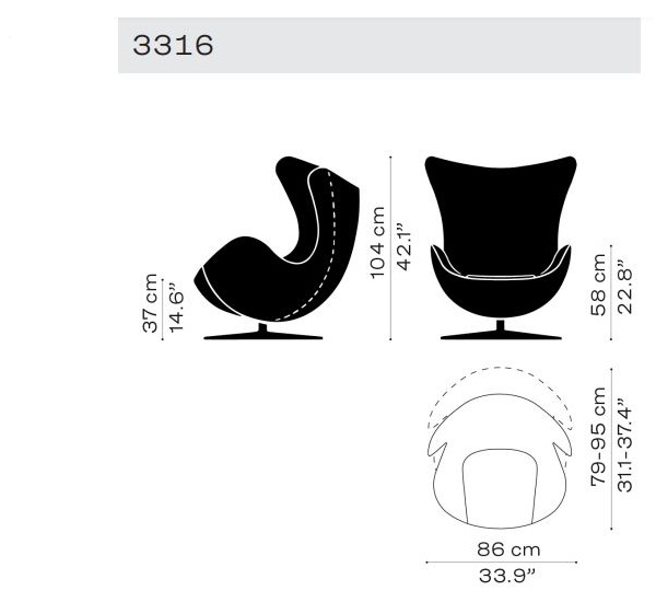 Ekskluzywny fotel Egg leather 3 Fritz Hansen