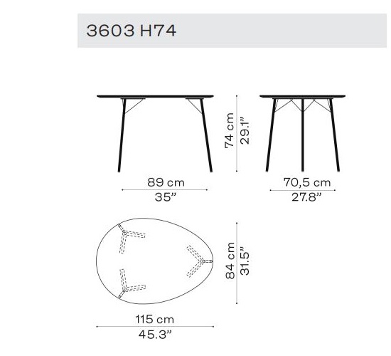 Stylowy stół Egg Fritz Hansen