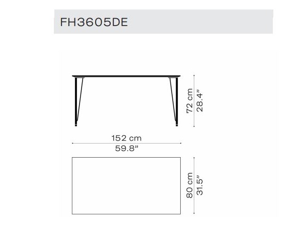 Biurko minimalistyczne FH3605 Fritz Hansen