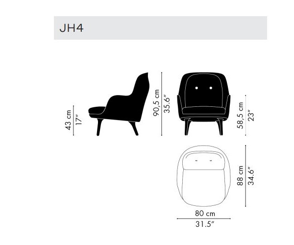 Elegancki fotel Fri Fritz Hansen