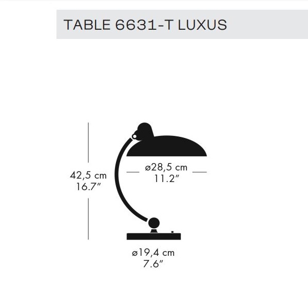 Stylowa lampa stołowa Kaiser idell 6631 T LUXUS Fritz Hansen