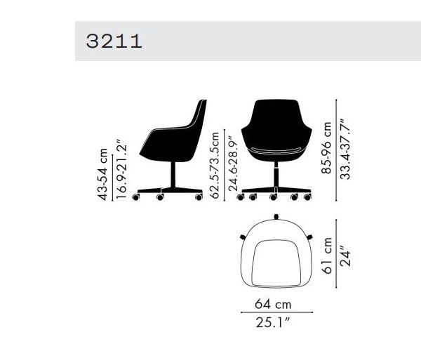 Ergonomiczne krzesło biurowe Little Giraffe Swivel Fritz Hansen