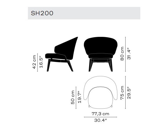 Fotel minimalistyczny Let Lounge chair Fritz Hansen