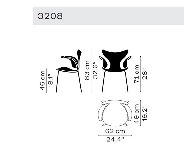 Designerskie krzesło Lily upholstered armchair Fritz Hansen