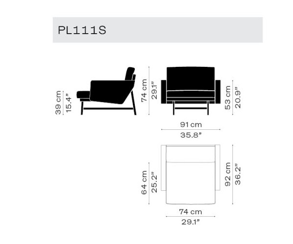 Designerski fotel Lissoni lounge PL111S Fritz Hansen